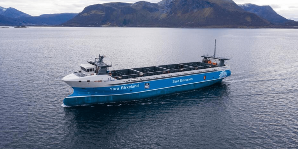 Electric Cargo Ship That Drives Itself
