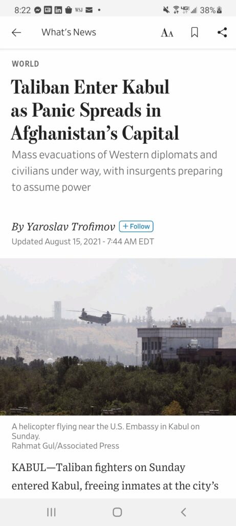 Saigon 2.0 As Kabul Falls To Taliban